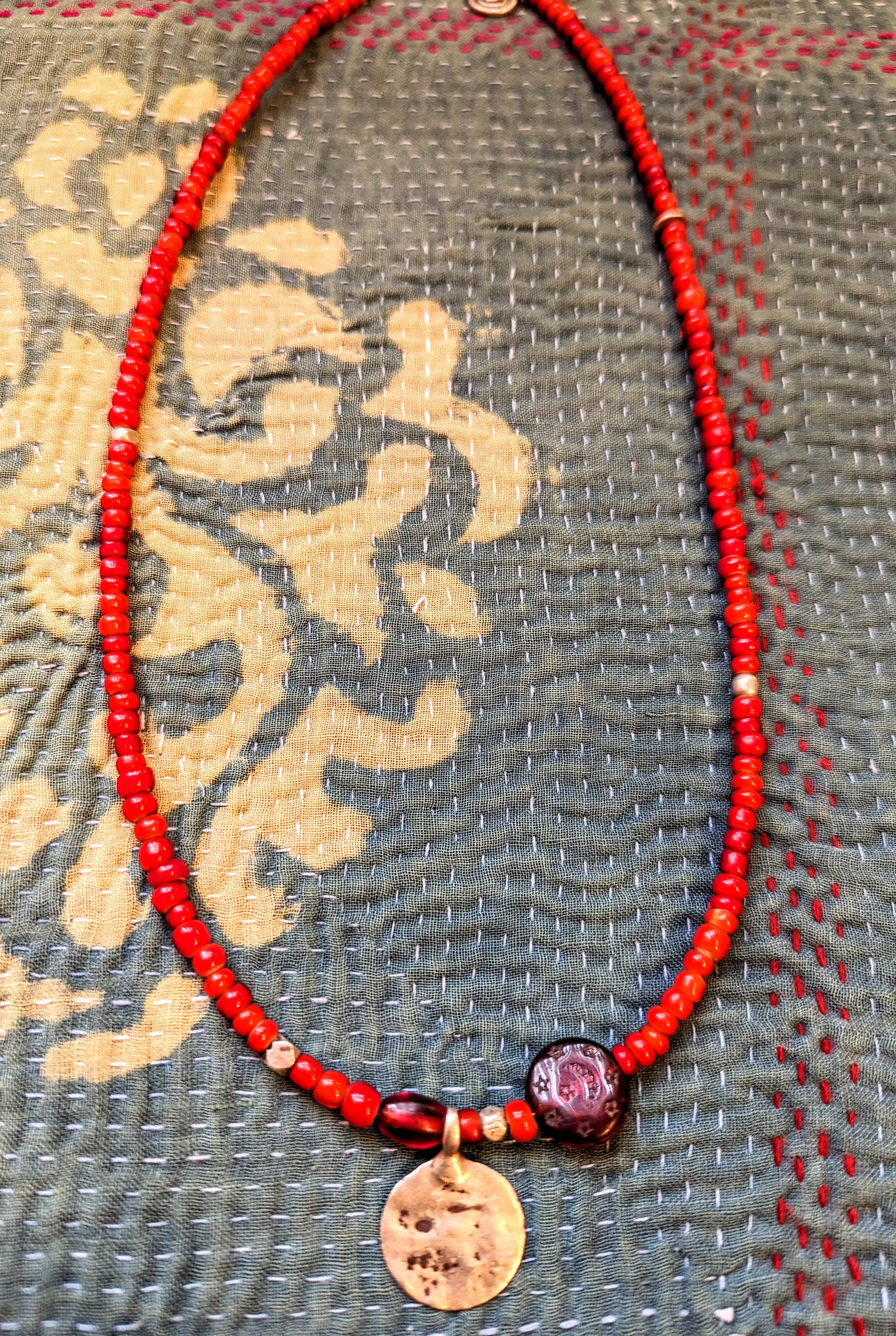 Tribal red trade beads