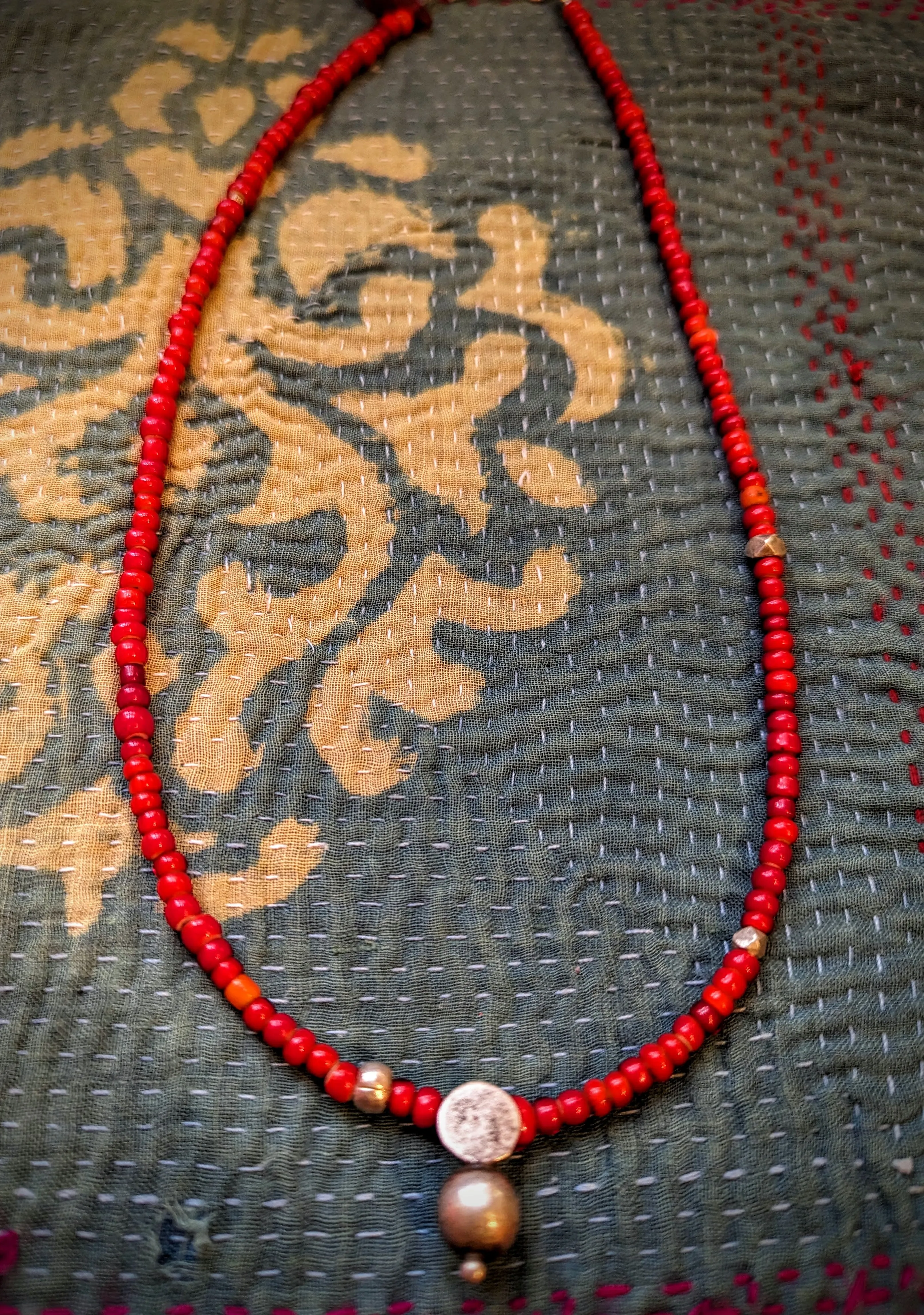 Tribal red trade beads