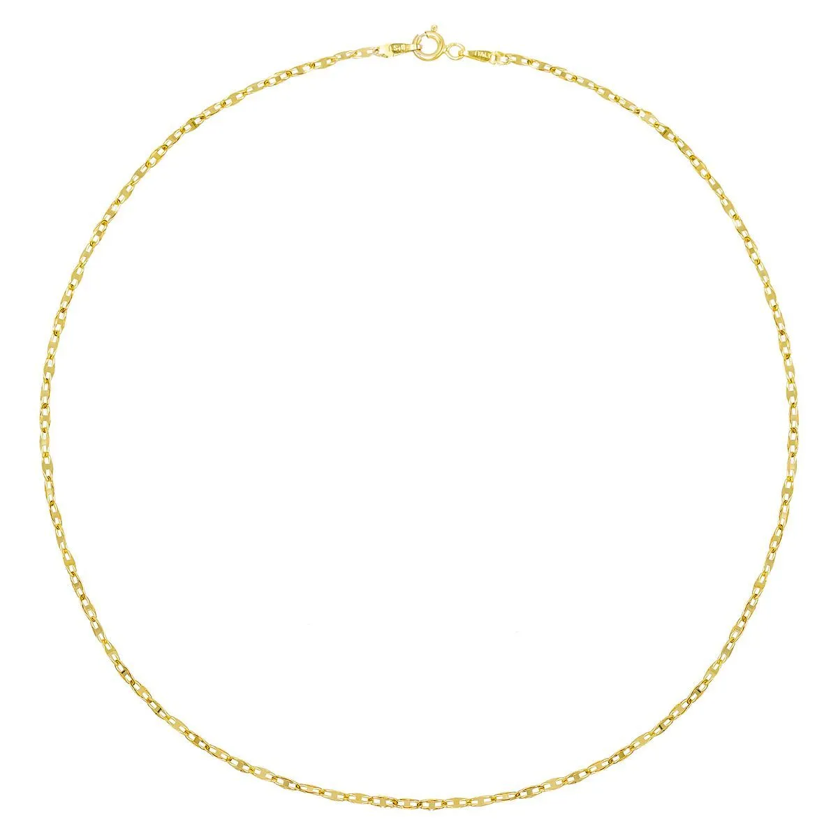Twisted Mariner Chain Necklace 14K