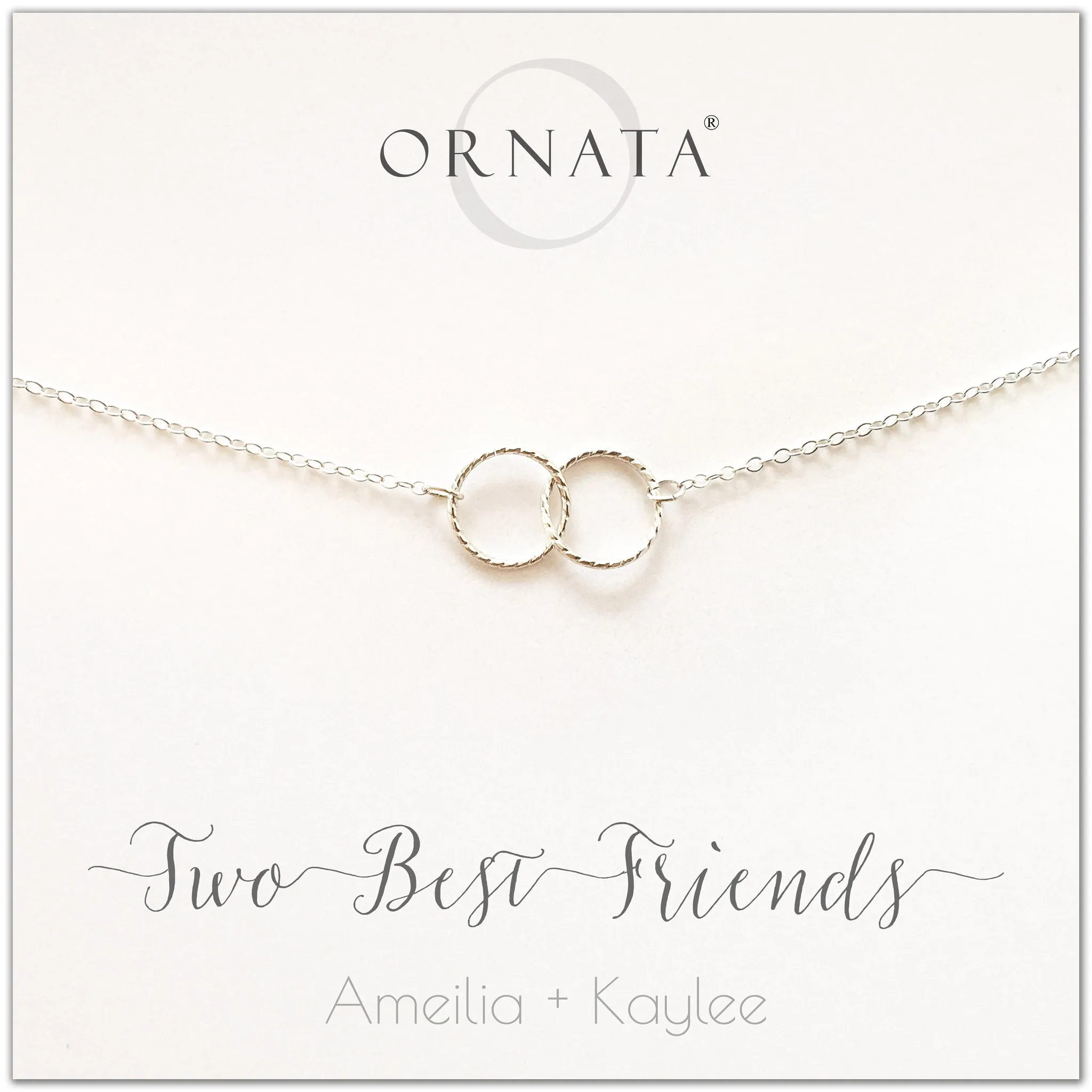 “Two Best Friends"  Sterling Silver Necklace | Large | Friends & Sisters