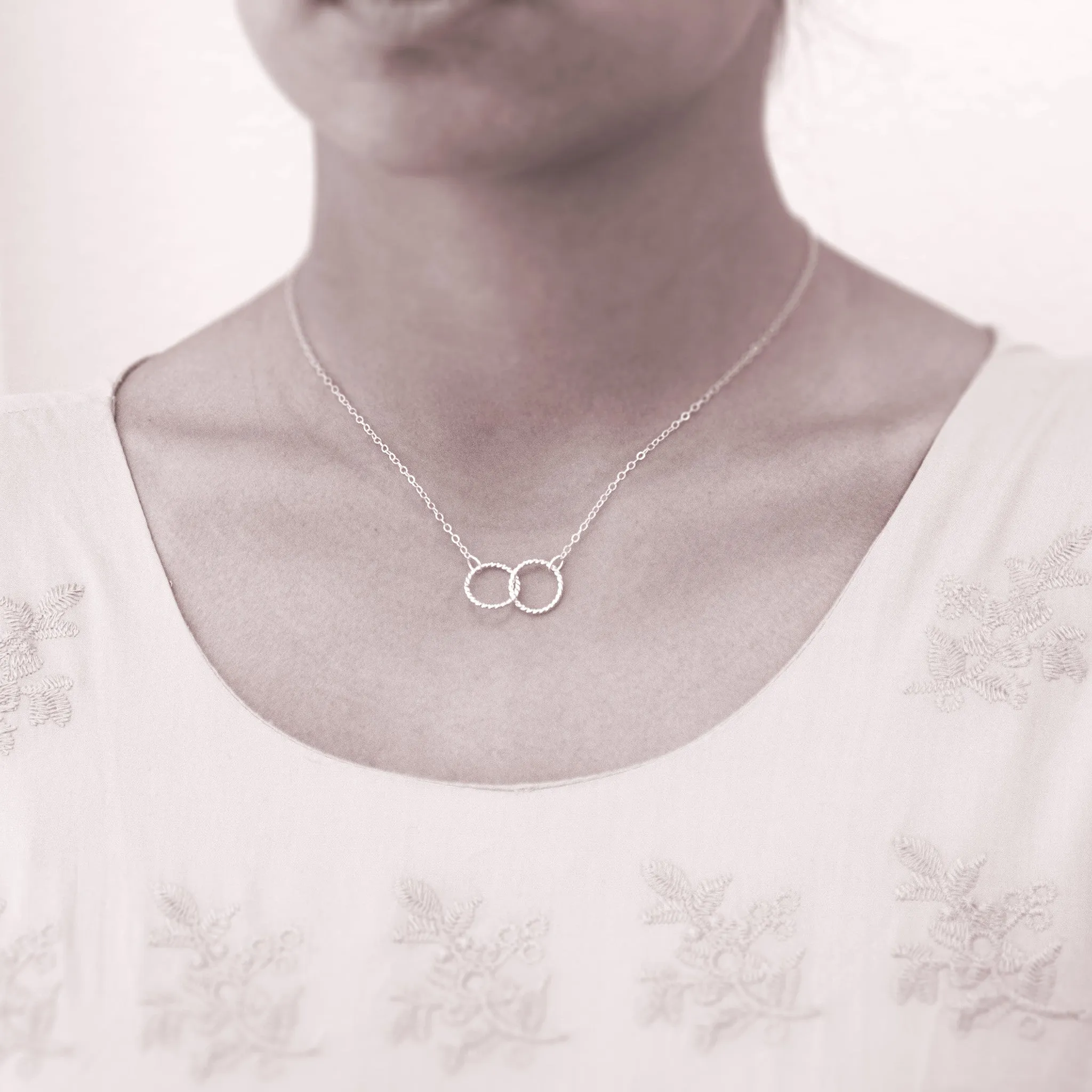 “Two Best Friends"  Sterling Silver Necklace | Large | Friends & Sisters