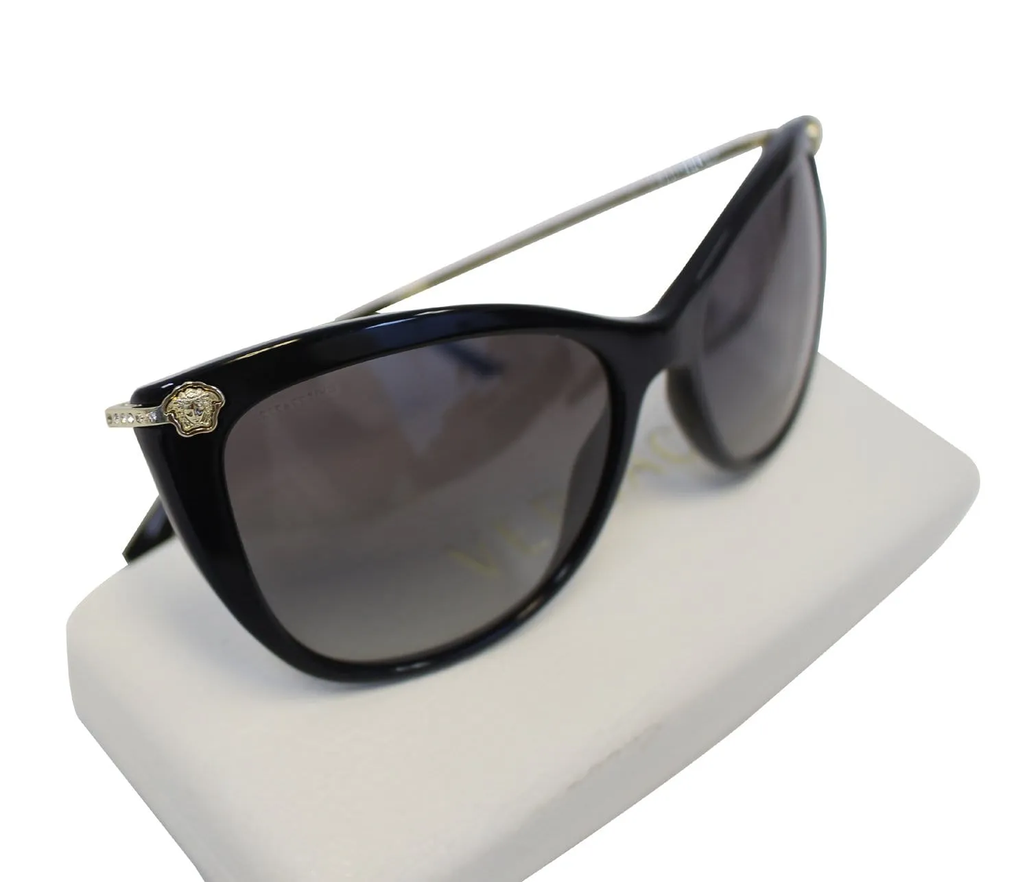 VERSACE Black/Gold Women's Sunglasses 4345