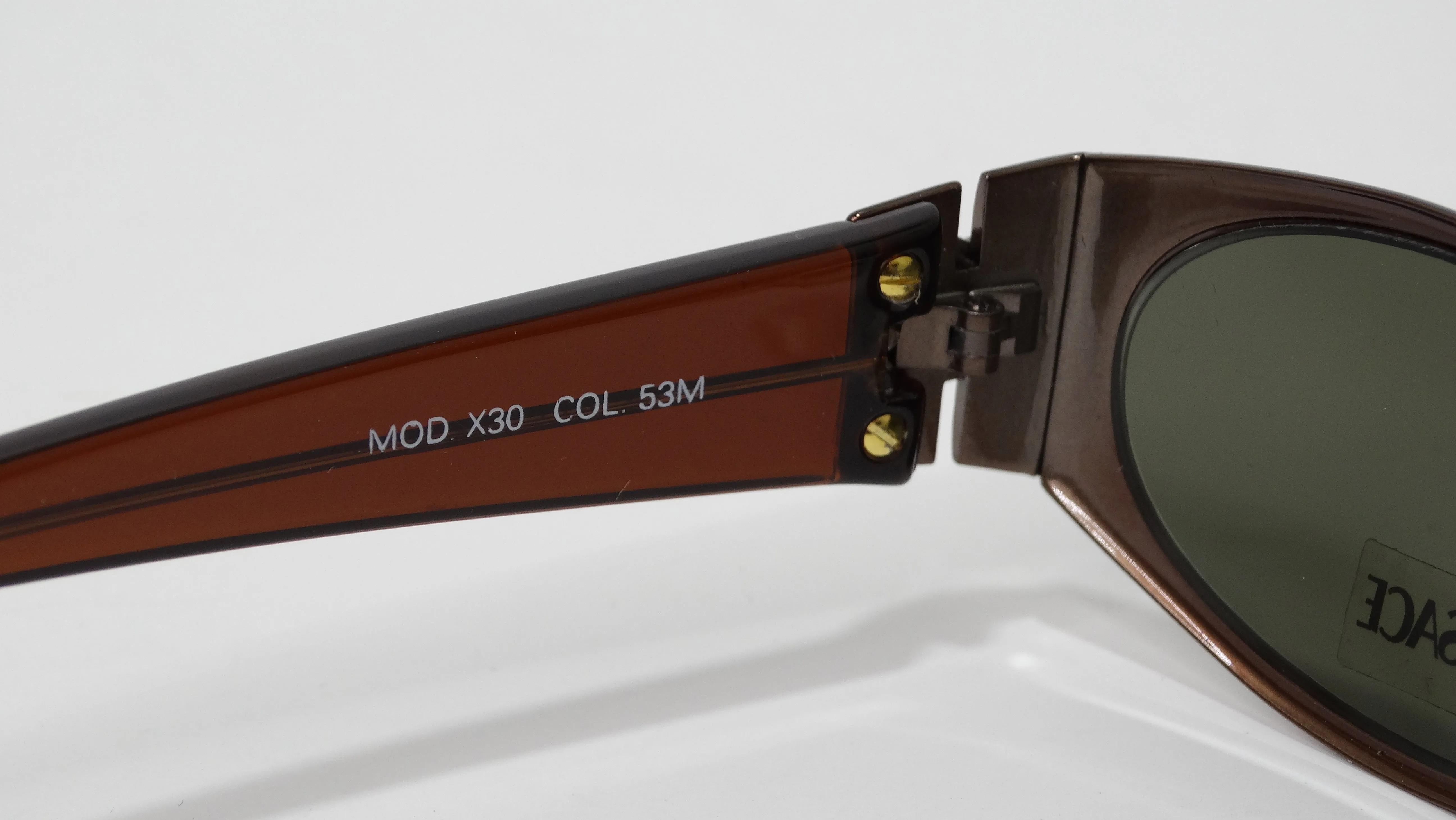 Versace Vintage 1990's Bronze Oval Sunglasses