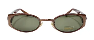 Versace Vintage 1990's Bronze Oval Sunglasses