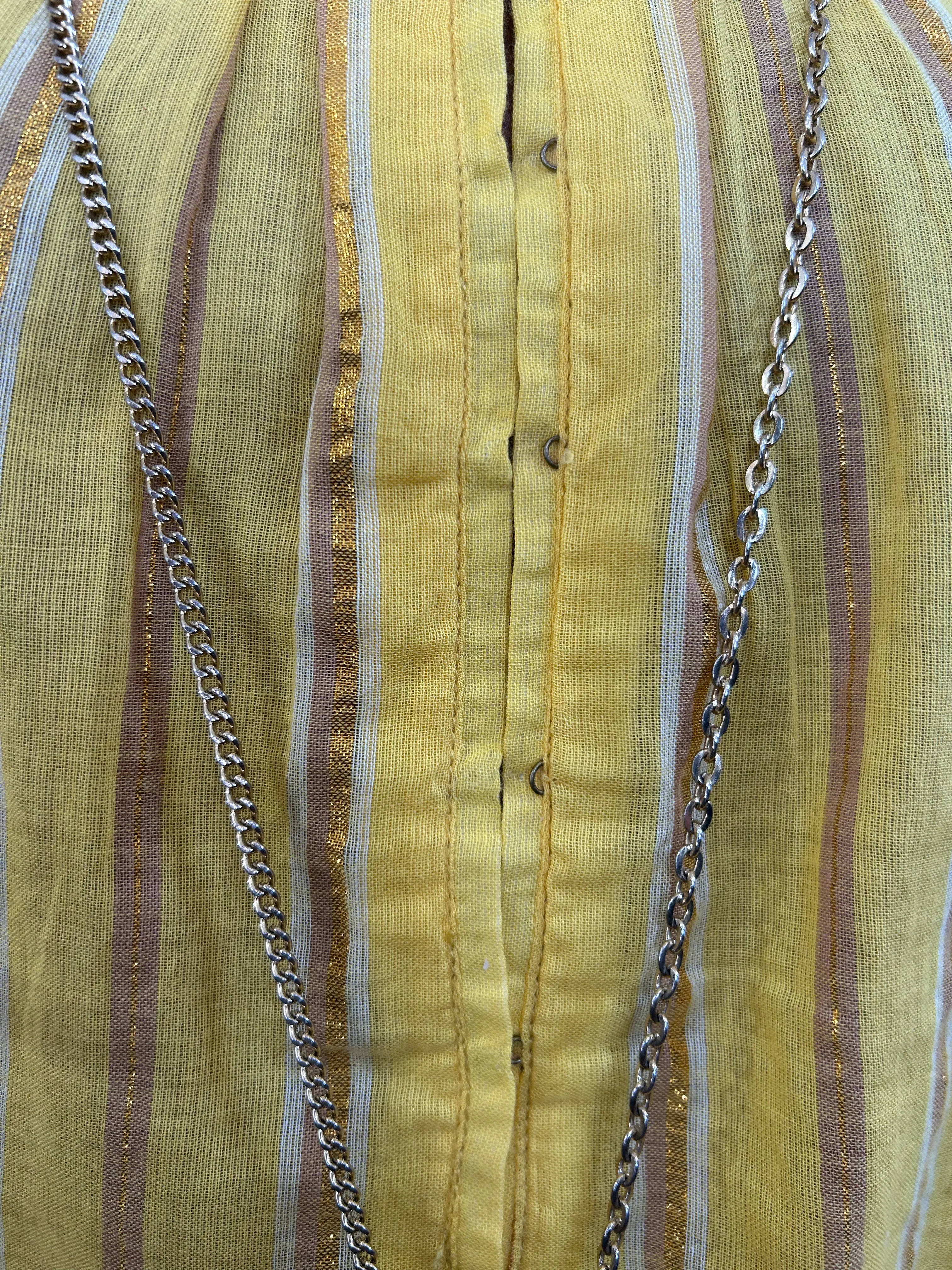 Vintage Gold Chain Tusk Necklace