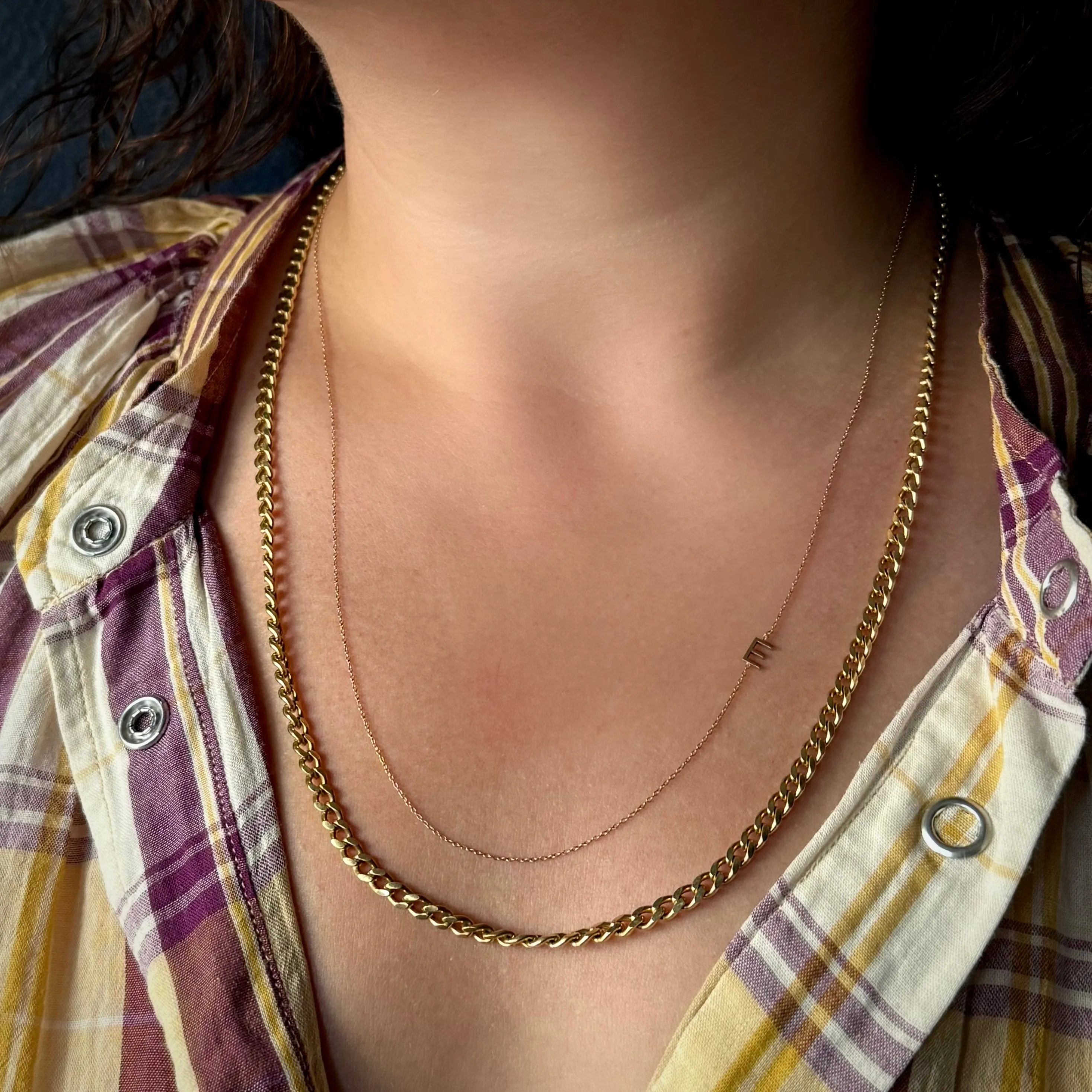 Vintage Italian 18k Heavy Curb Chain- 24"