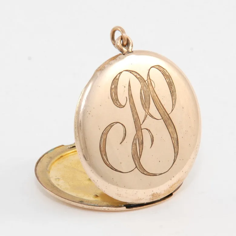 Violet Floral Engraved Locket