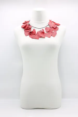Waterproof Recycled Newspaper Heart Necklaces - Hand painted