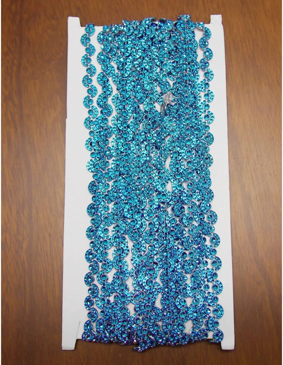 Wave Faux Rhinestone Banding Trim Strand, 10mm, 10 Yards