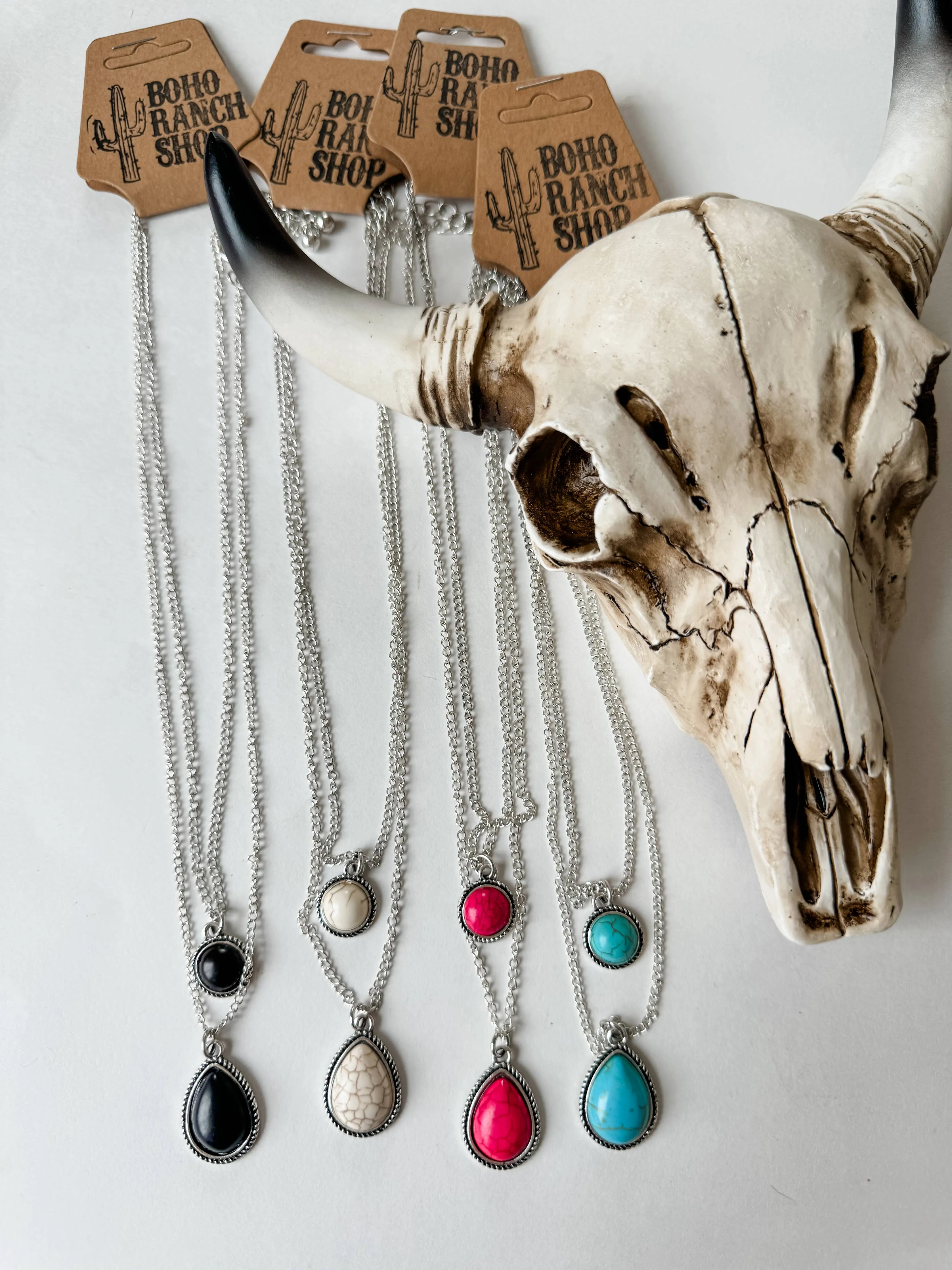 Western Layered Stone Necklace