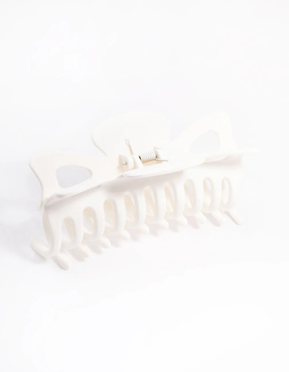 White Acrylic Triangle Cut Out Claw Clip