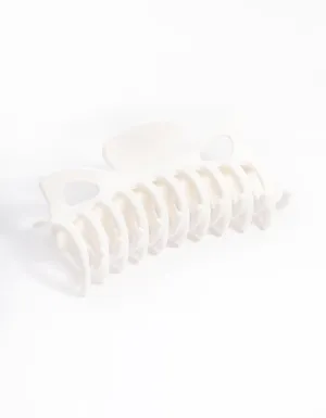 White Acrylic Triangle Cut Out Claw Clip