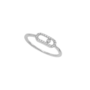 WHITE GOLD DIAMOND RING MOVE UNO
