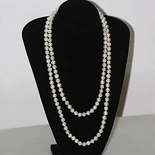 White Pearl Beaded Necklace