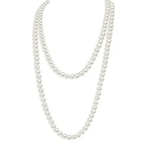 White Pearl Beaded Necklace