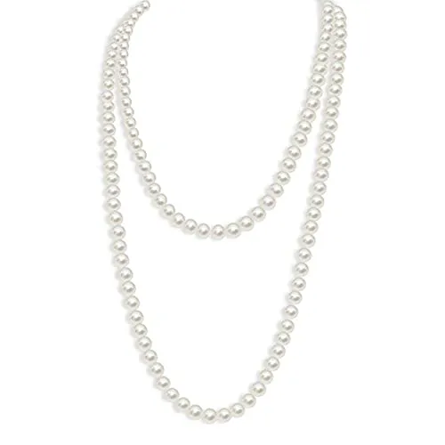 White Pearl Beaded Necklace