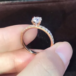 White Sapphire Engagement Ring Women Wedding Bridal jewelry