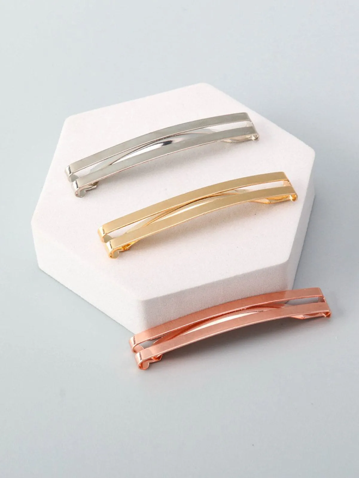 WOMEN'S ASSORTED COLORS BARRETTE HAIR CLIP