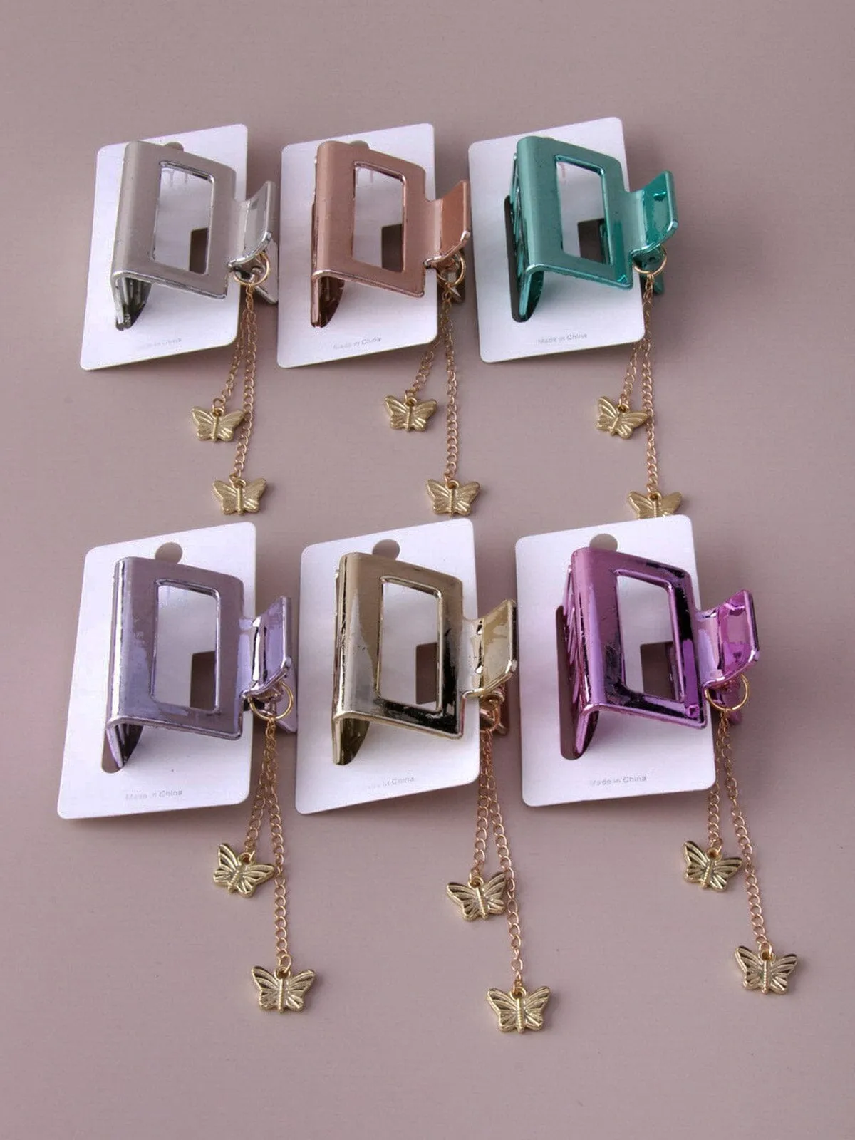 WOMEN'S ASSORTED COLORS CLAW HAIR CLIPS