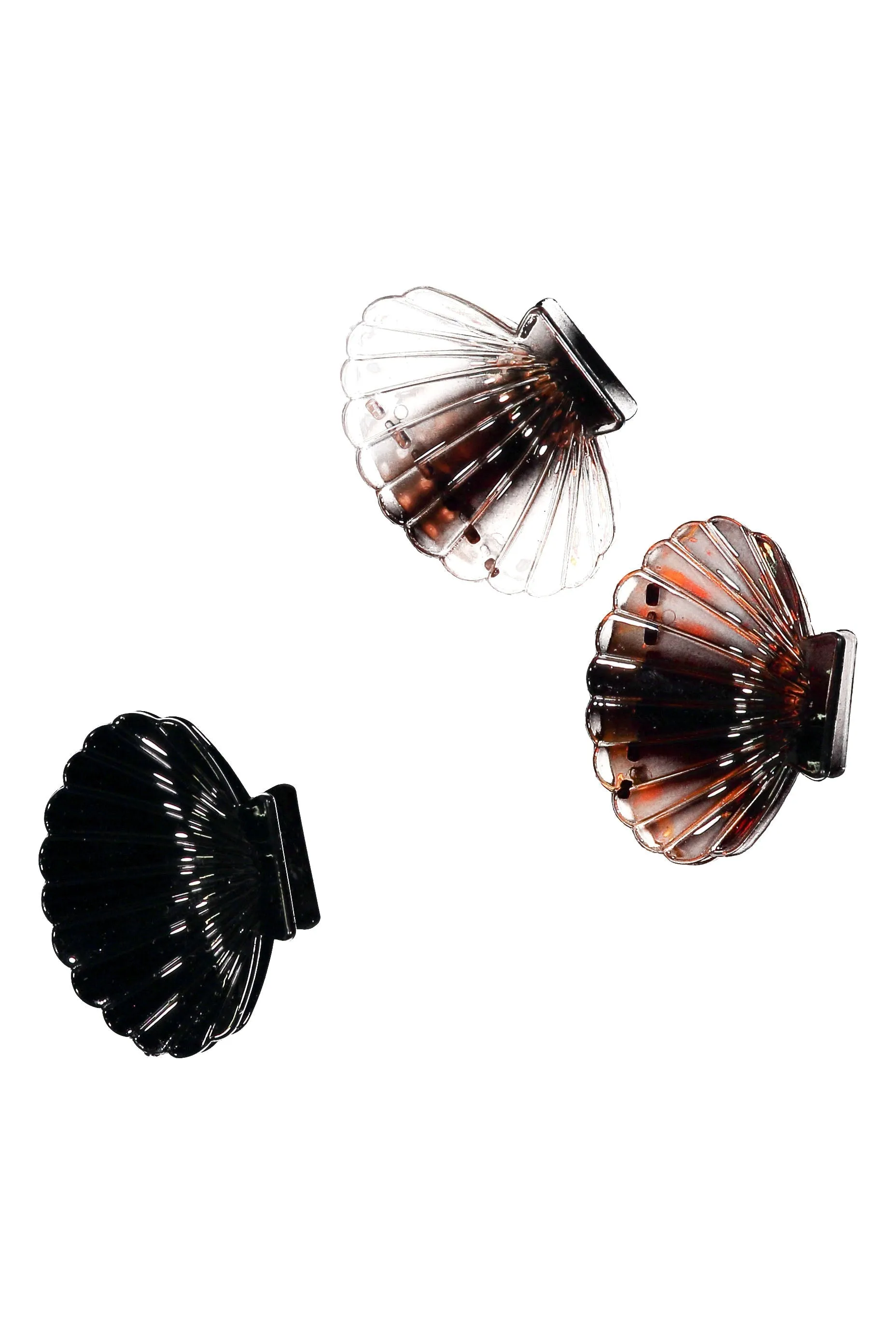 WOMEN'S ASSORTED COLORS SHELL SHAPE HAIR CLIPS