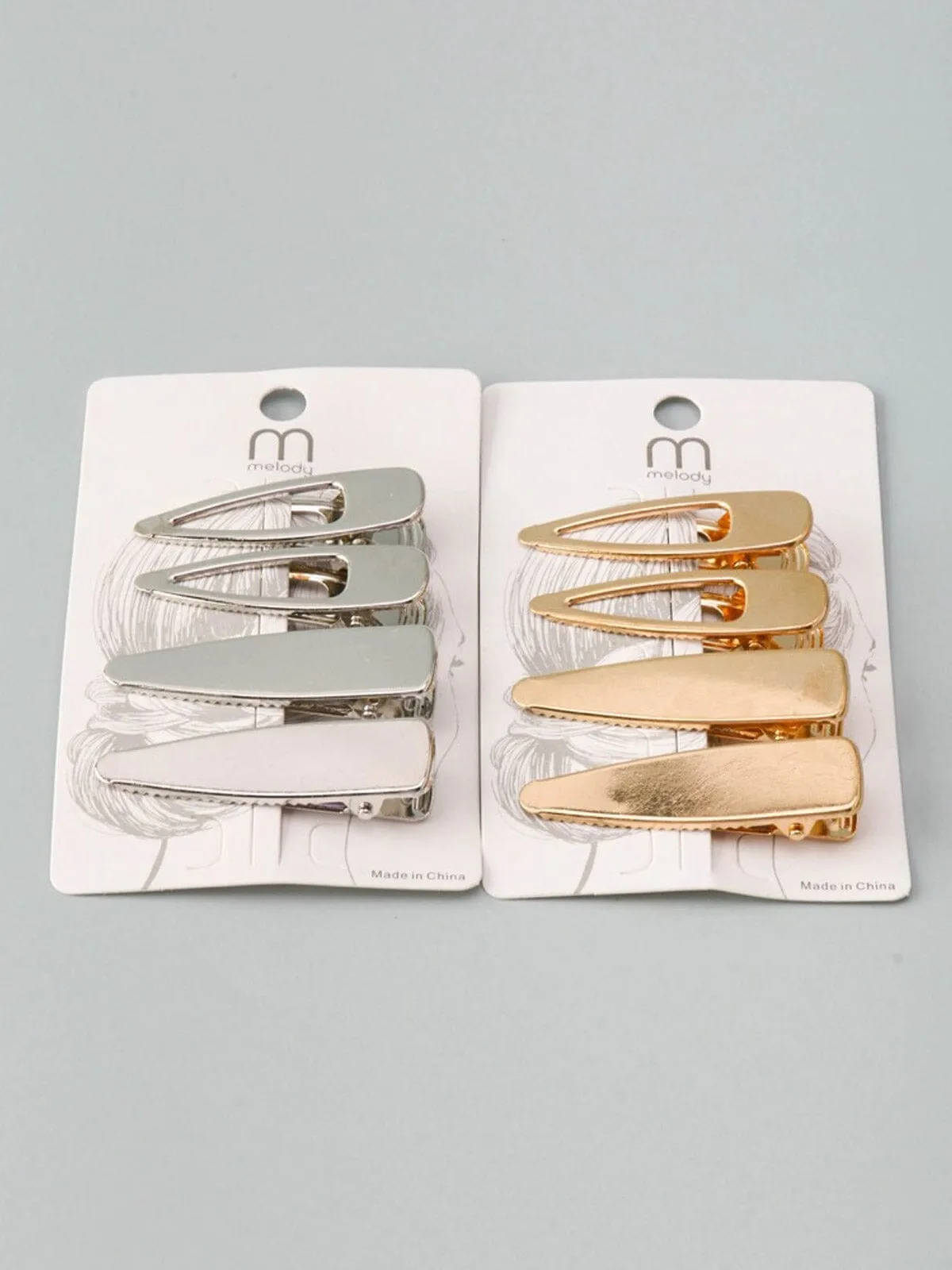 WOMEN'S GOLD & SILVER HAIR CLIPS