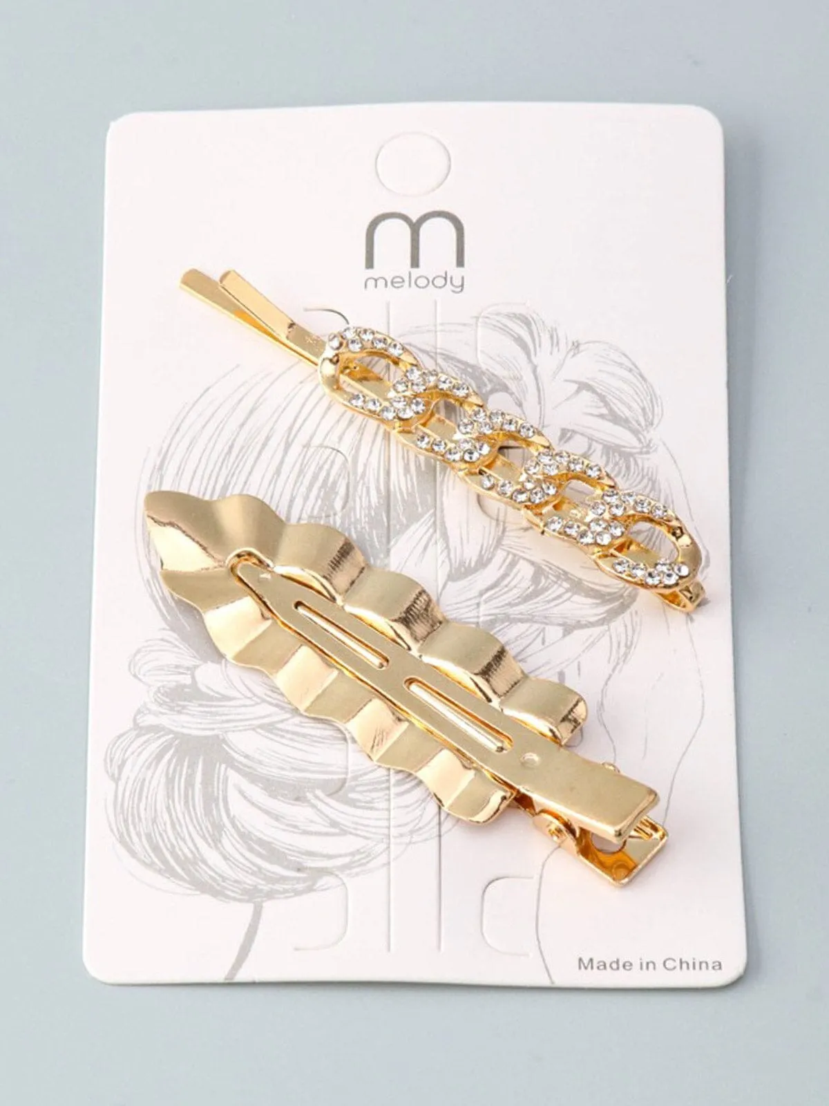 WOMEN'S GOLD BARRETTE HAIR CLIP