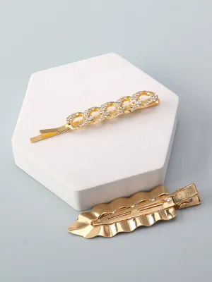WOMEN'S GOLD BARRETTE HAIR CLIP
