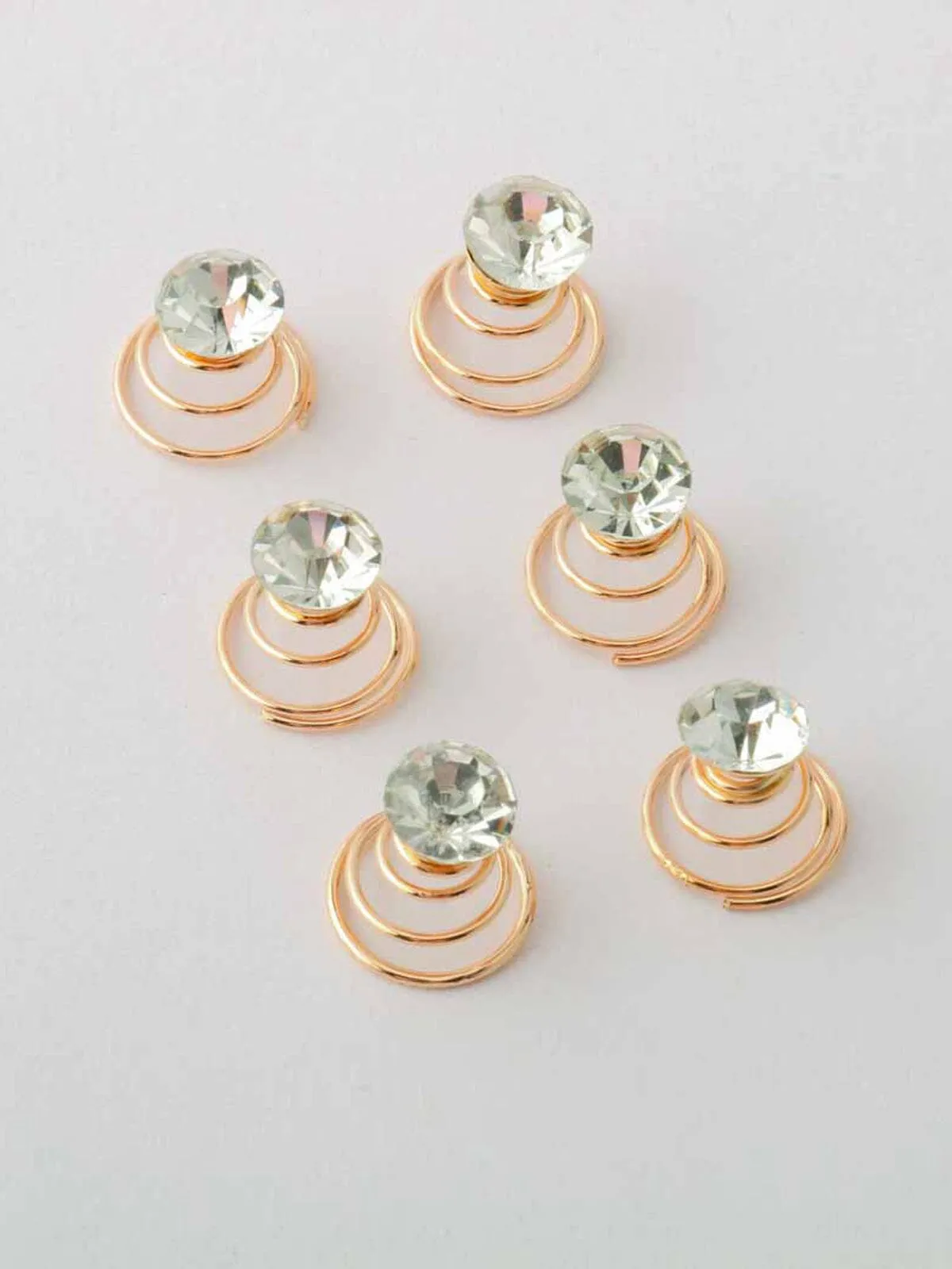 WOMEN'S GOLD STONE HAIR PINS