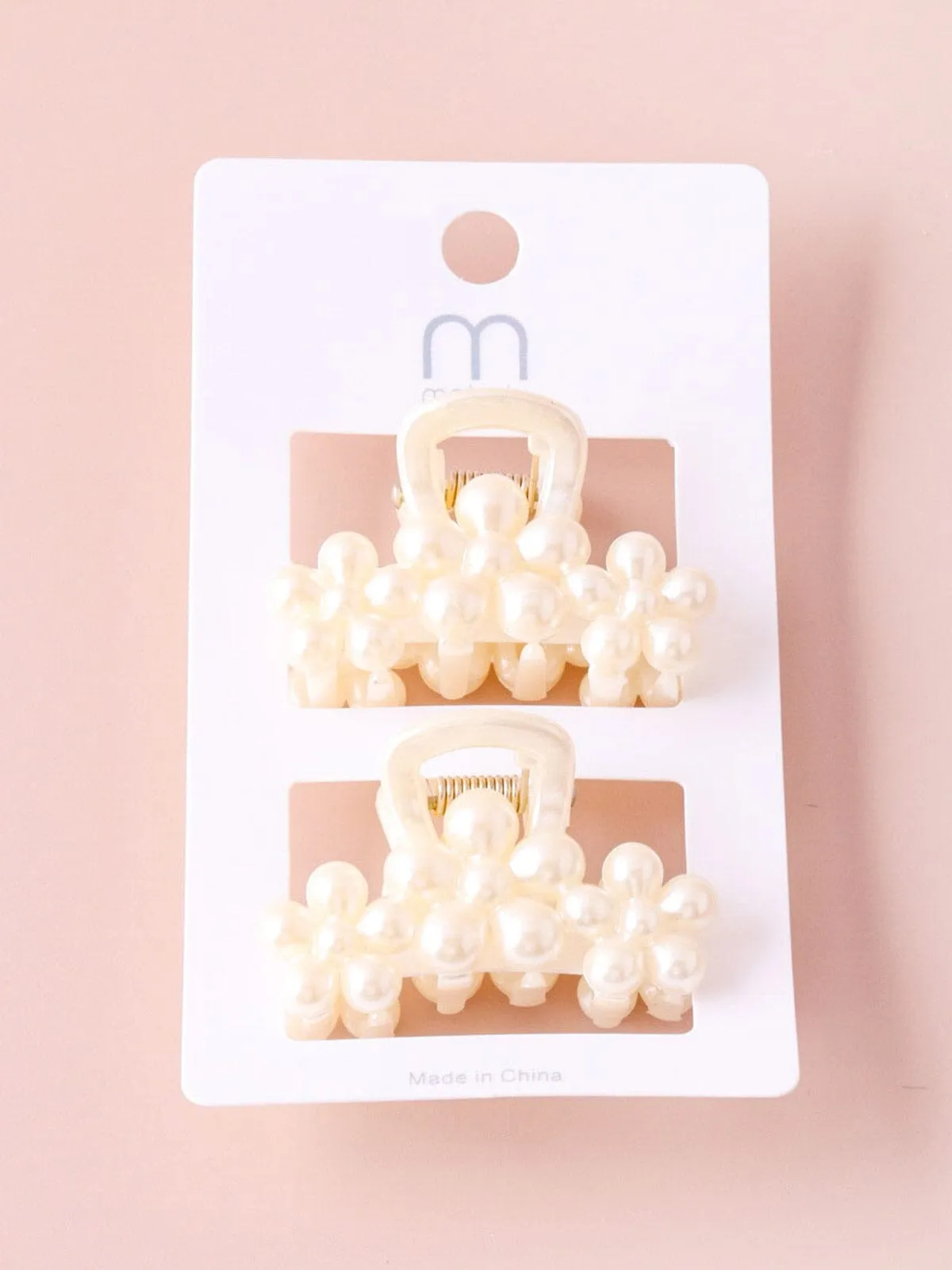WOMEN'S PEARL CLAW HAIR CLIPS