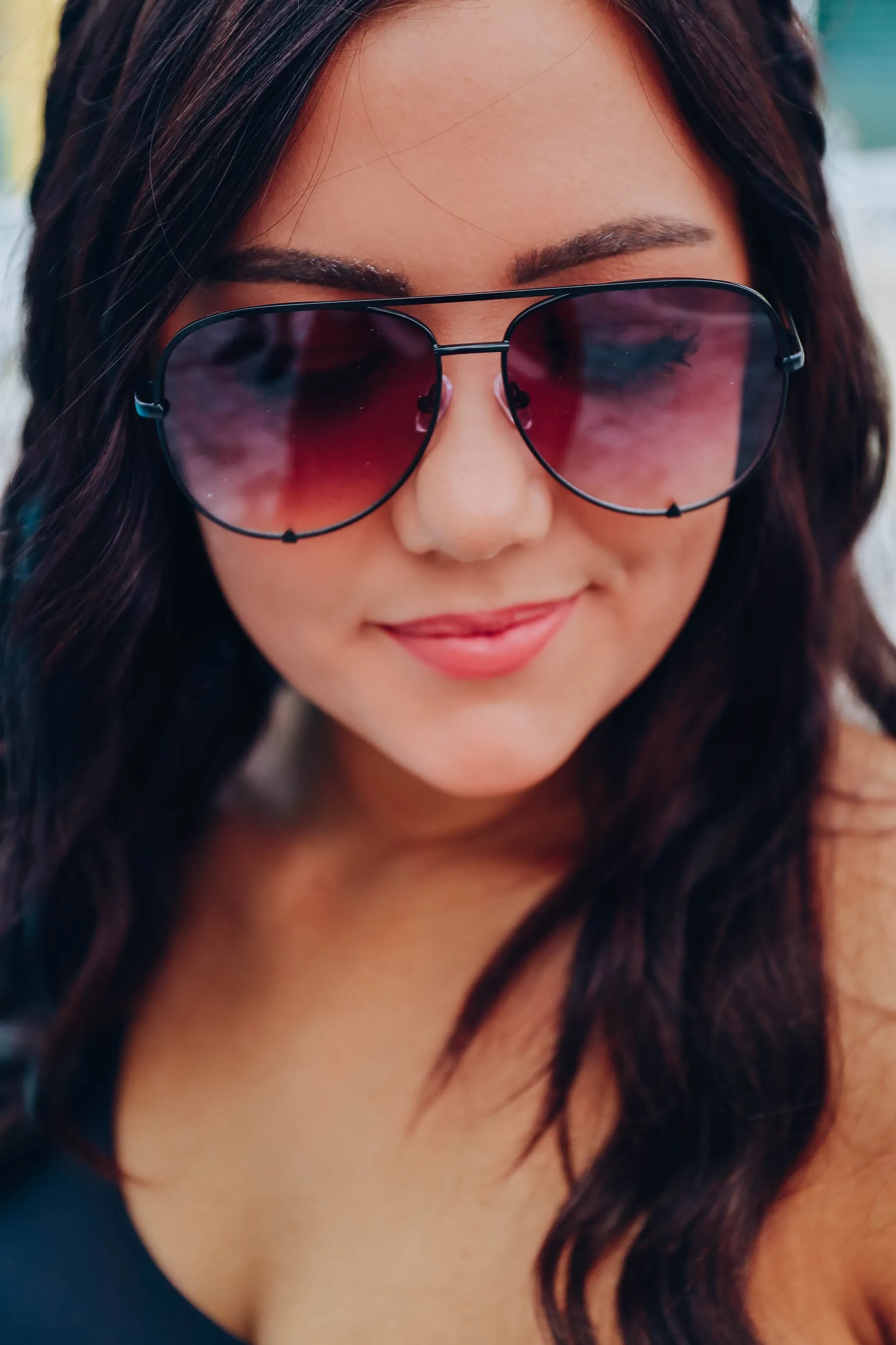 Yara Aviator Sunglasses - Faded Black