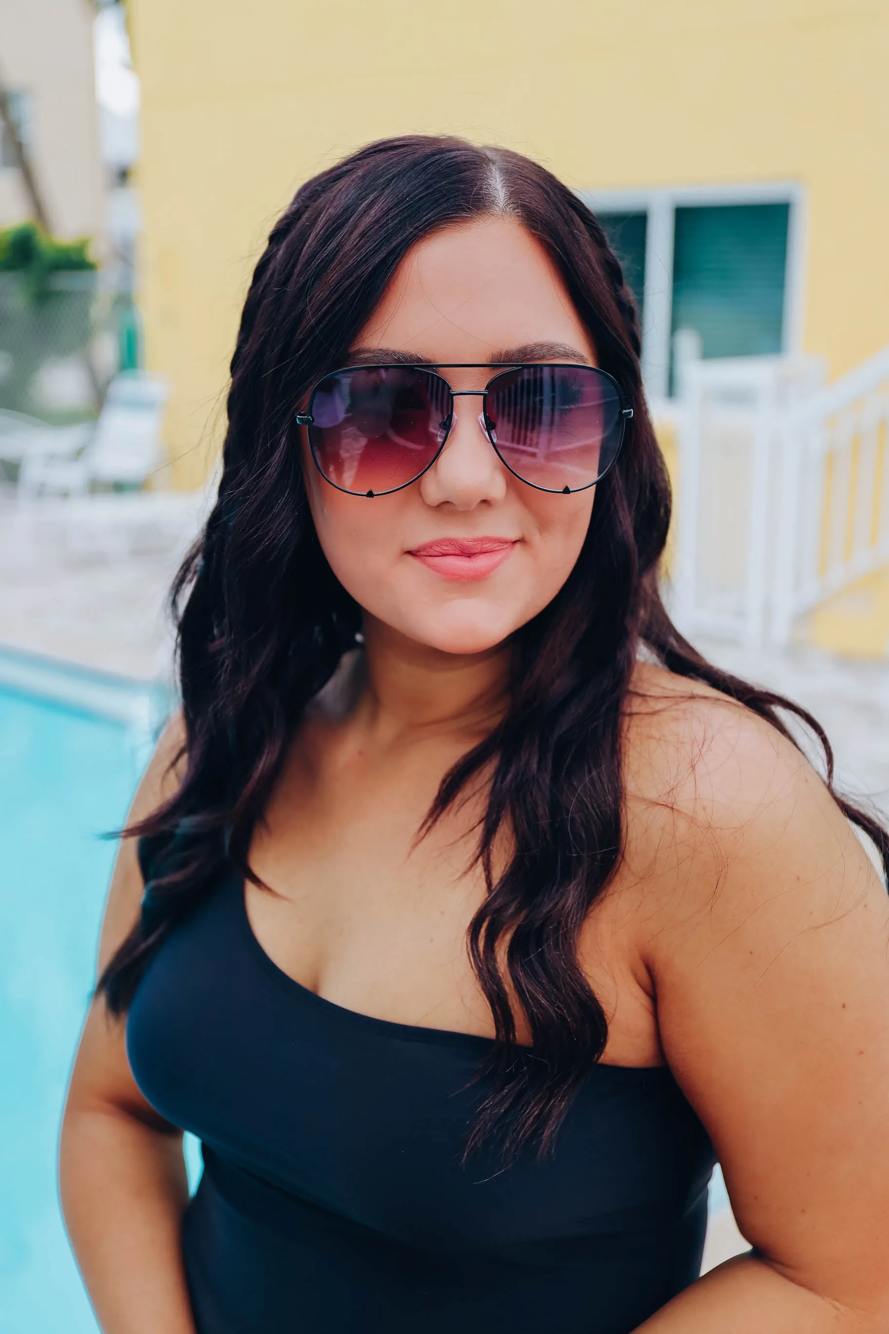 Yara Aviator Sunglasses - Faded Black
