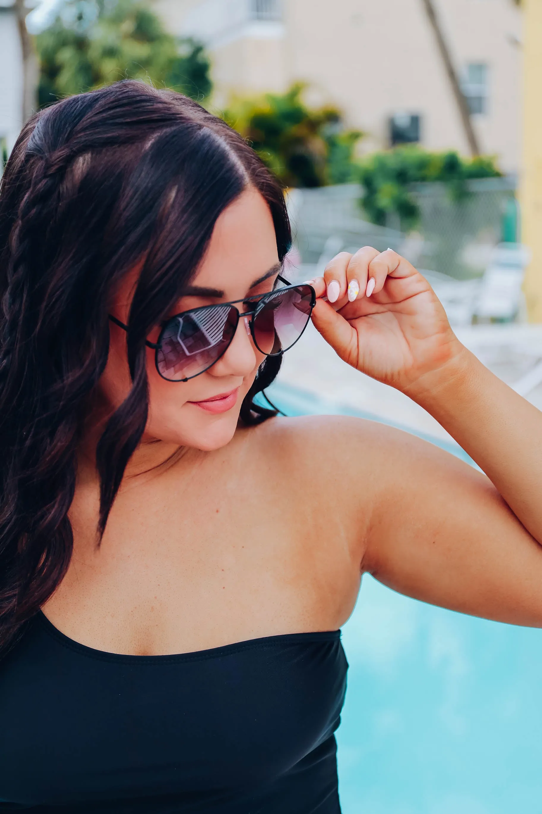 Yara Aviator Sunglasses - Faded Black