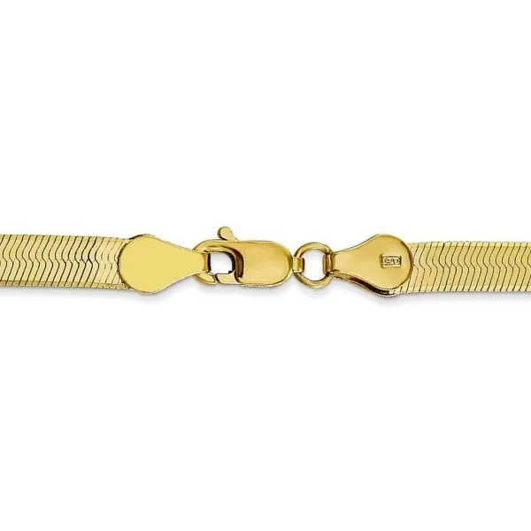 Yellow Gold (4.0mm) Silky Herringbone Necklace (16" - 20")