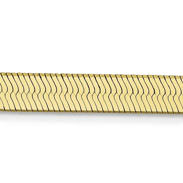 Yellow Gold (4.0mm) Silky Herringbone Necklace (16" - 20")