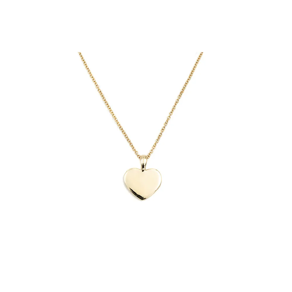 Yellow Gold Heart Pendant Necklace