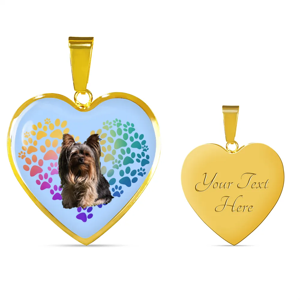 Yorkie Necklace - Heart