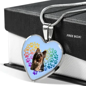 Yorkie Necklace - Heart