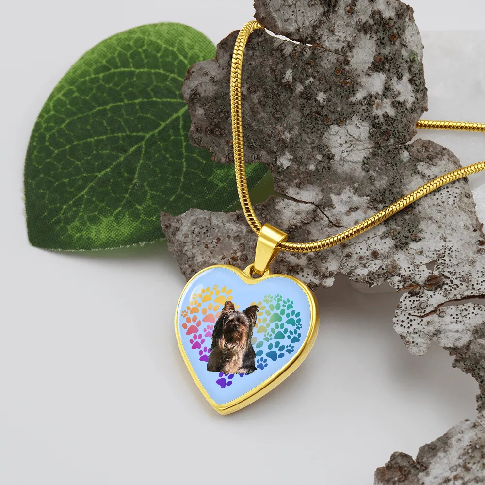 Yorkie Necklace - Heart