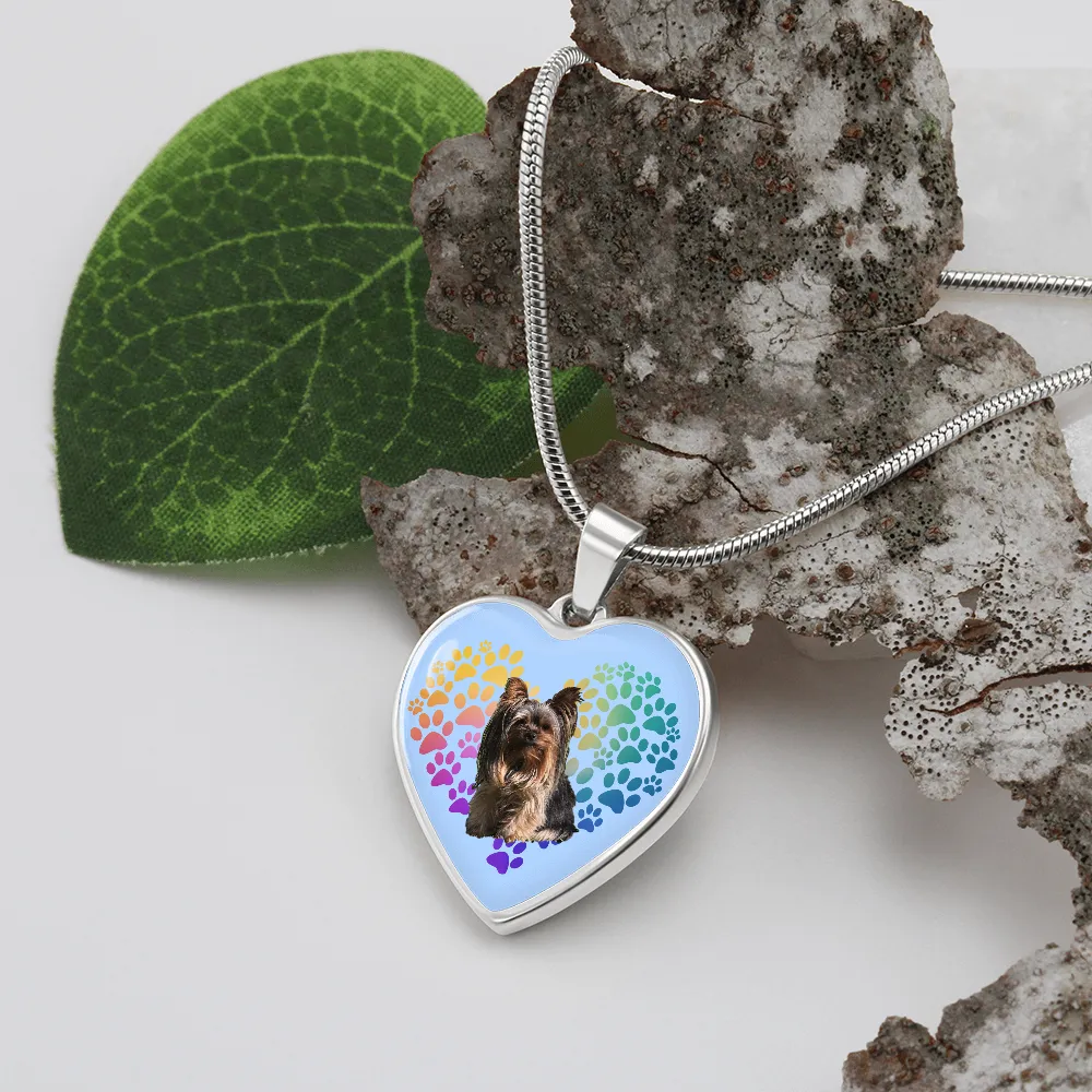 Yorkie Necklace - Heart