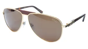 ZILLI Sunglasses Made of High Quality Titanium with Leather Accents