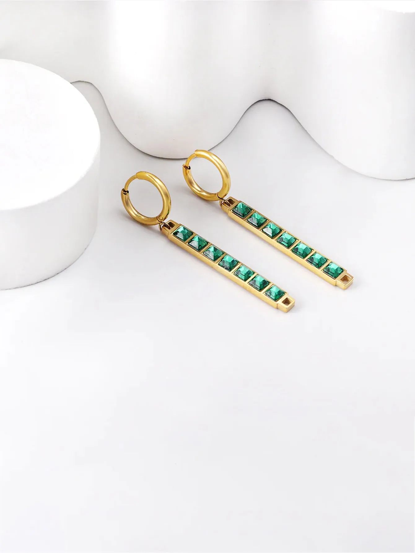 Zirconia Hoop Earrings - FD ⚡
