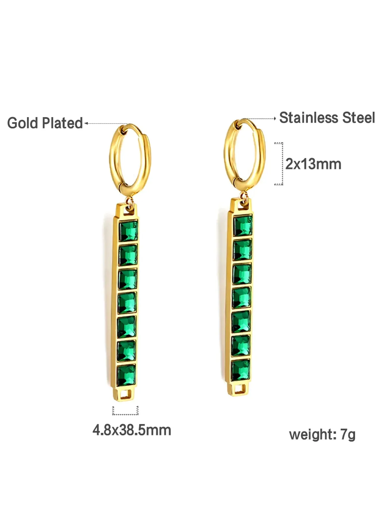 Zirconia Hoop Earrings - FD ⚡