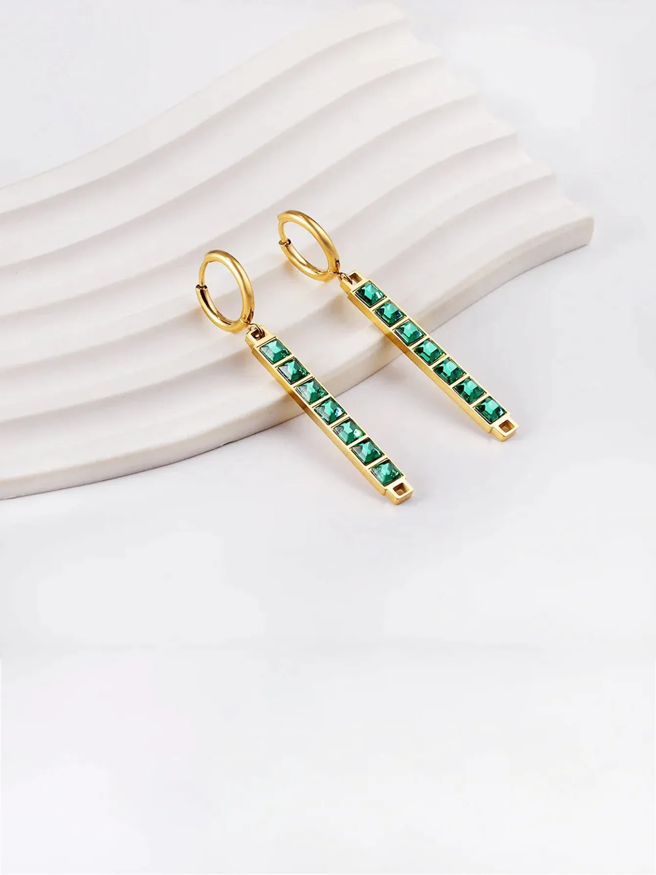 Zirconia Hoop Earrings - FD ⚡