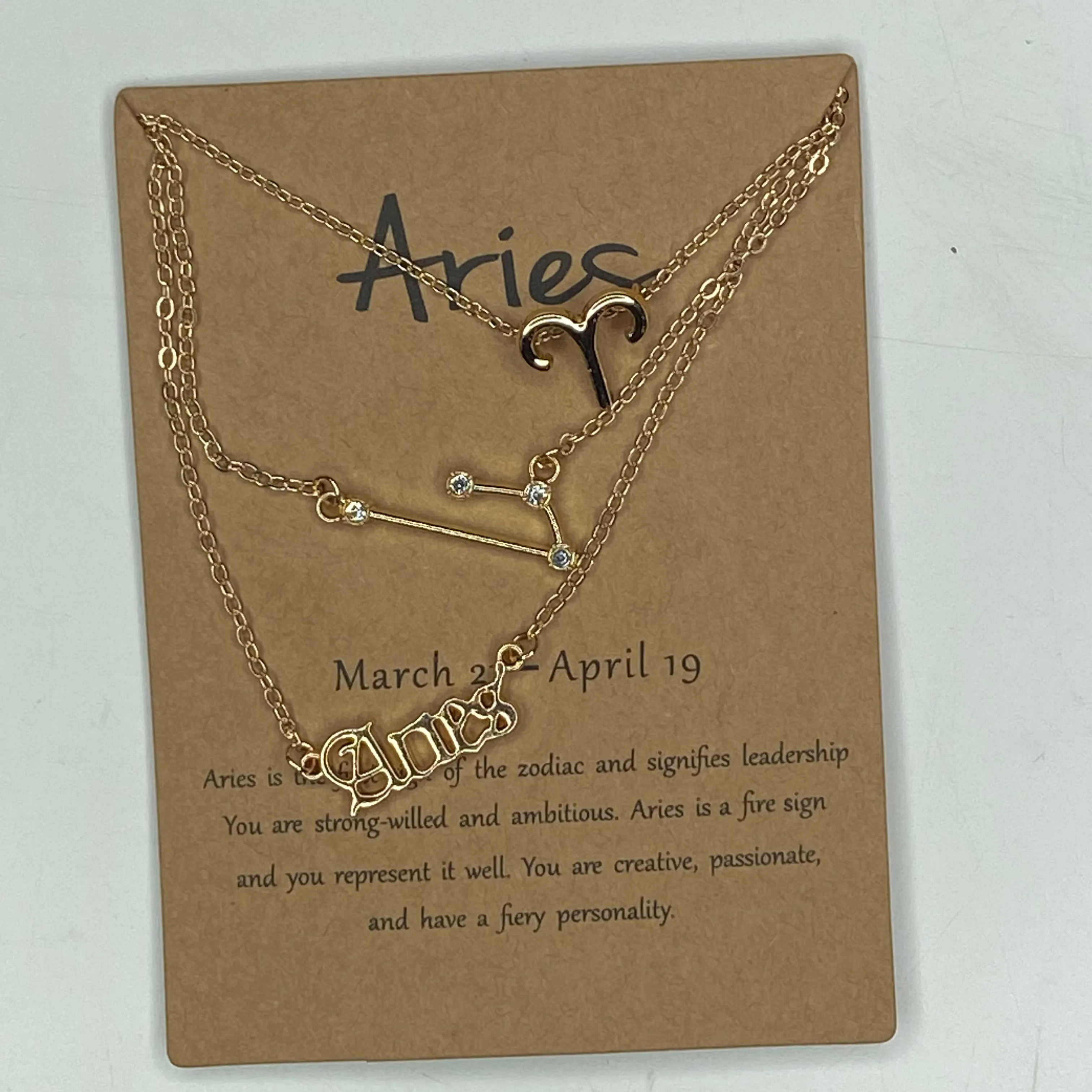 Zodiac Astrological Sign Necklace Set