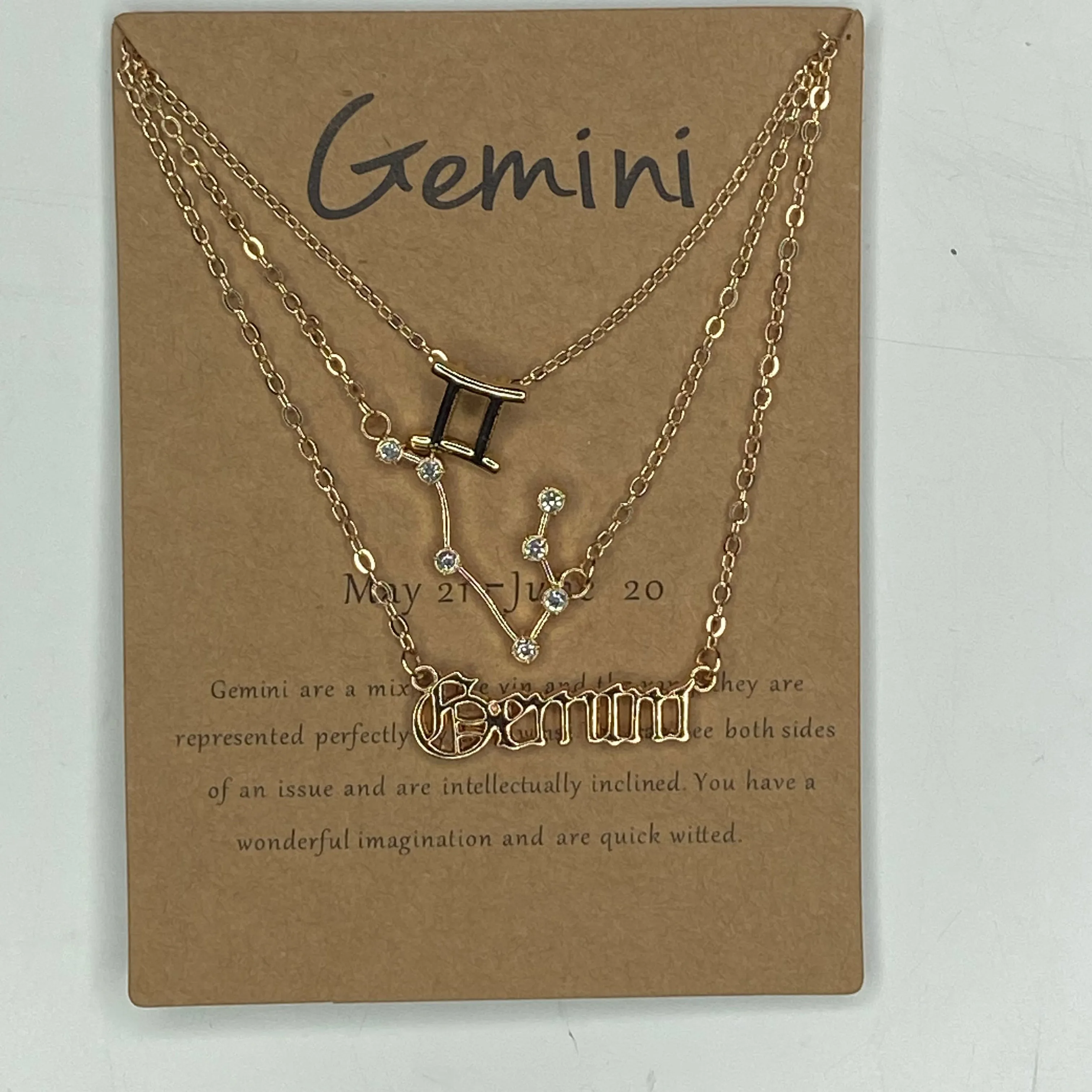 Zodiac Astrological Sign Necklace Set