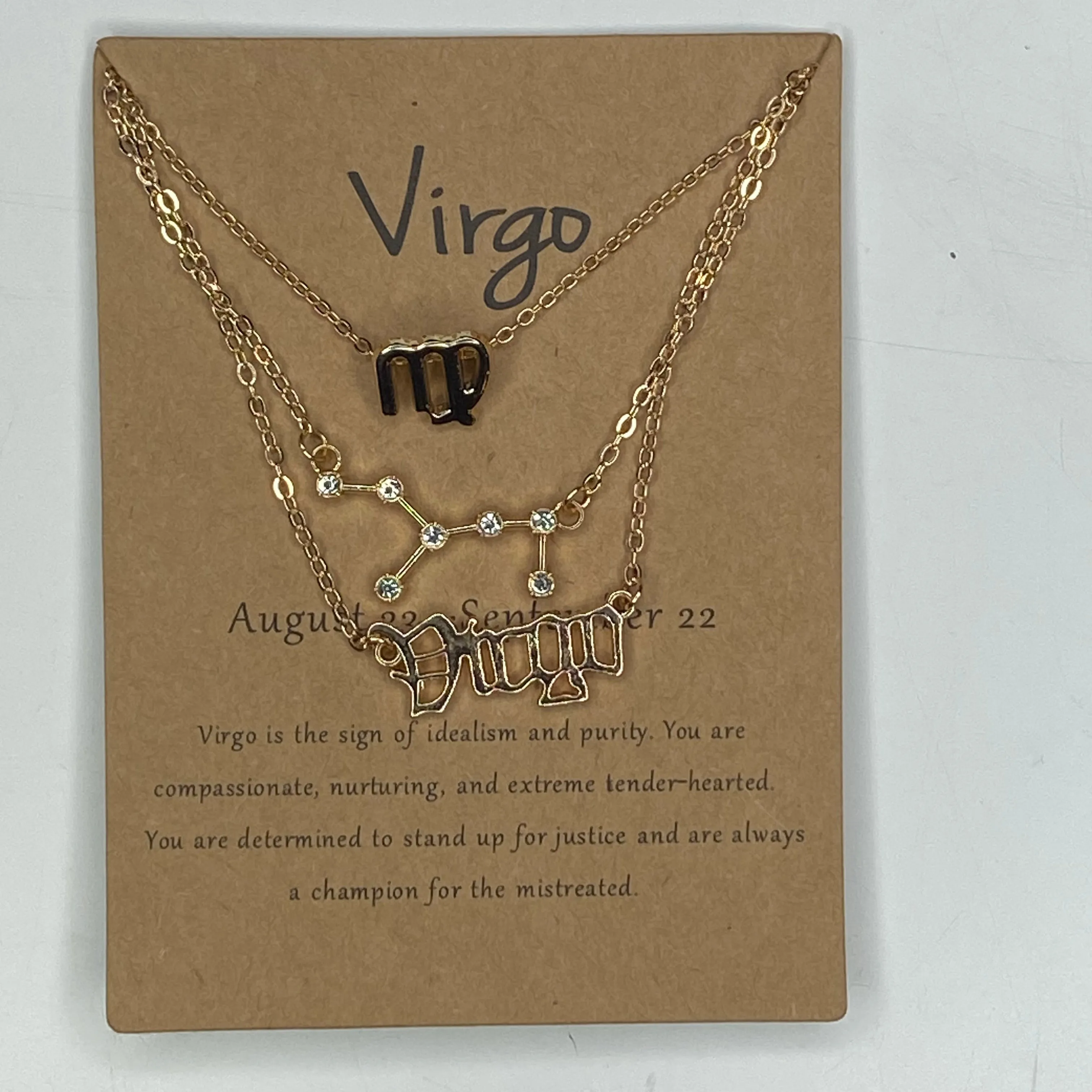 Zodiac Astrological Sign Necklace Set