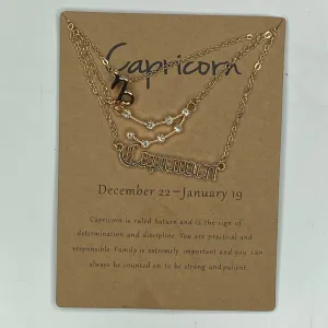 Zodiac Astrological Sign Necklace Set