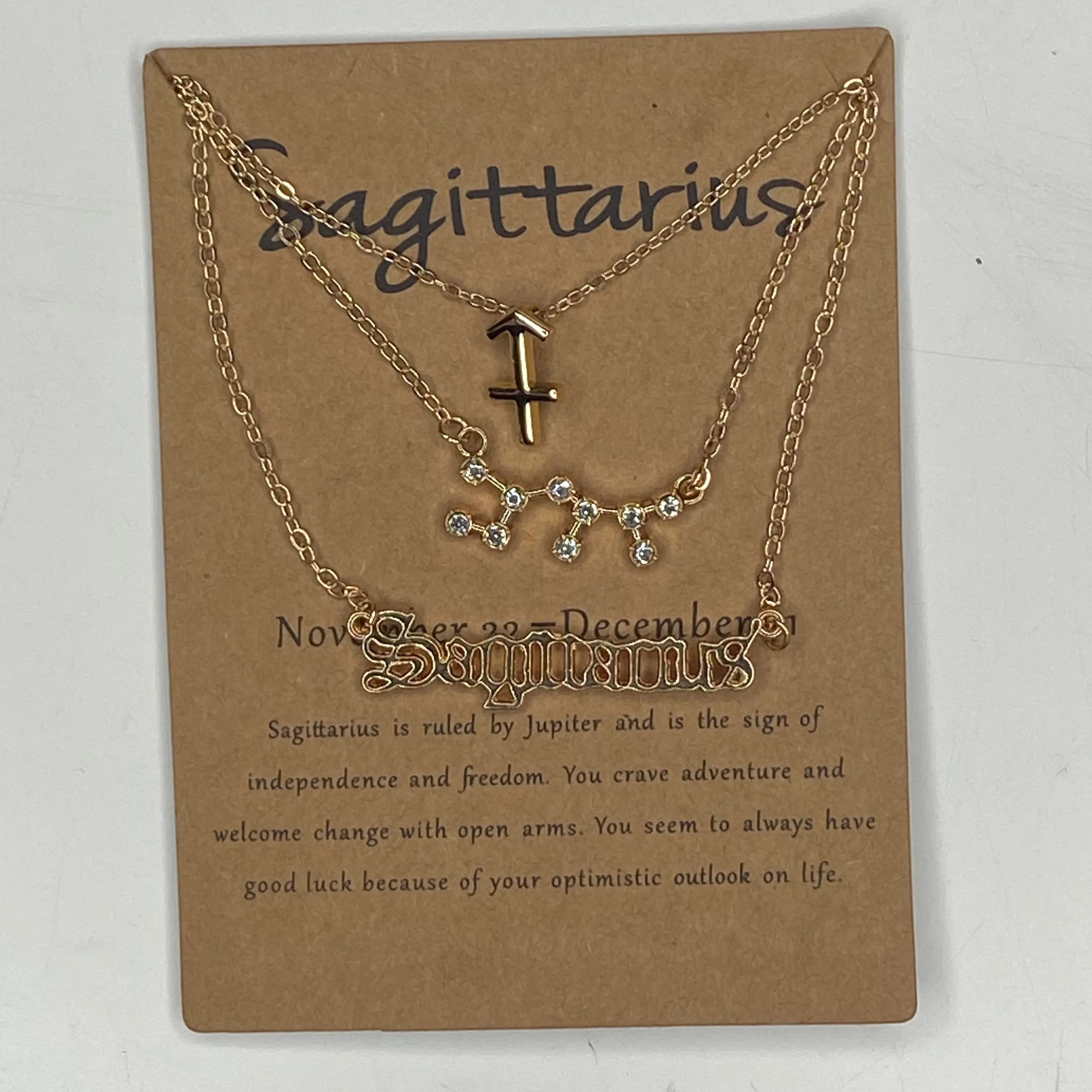 Zodiac Astrological Sign Necklace Set