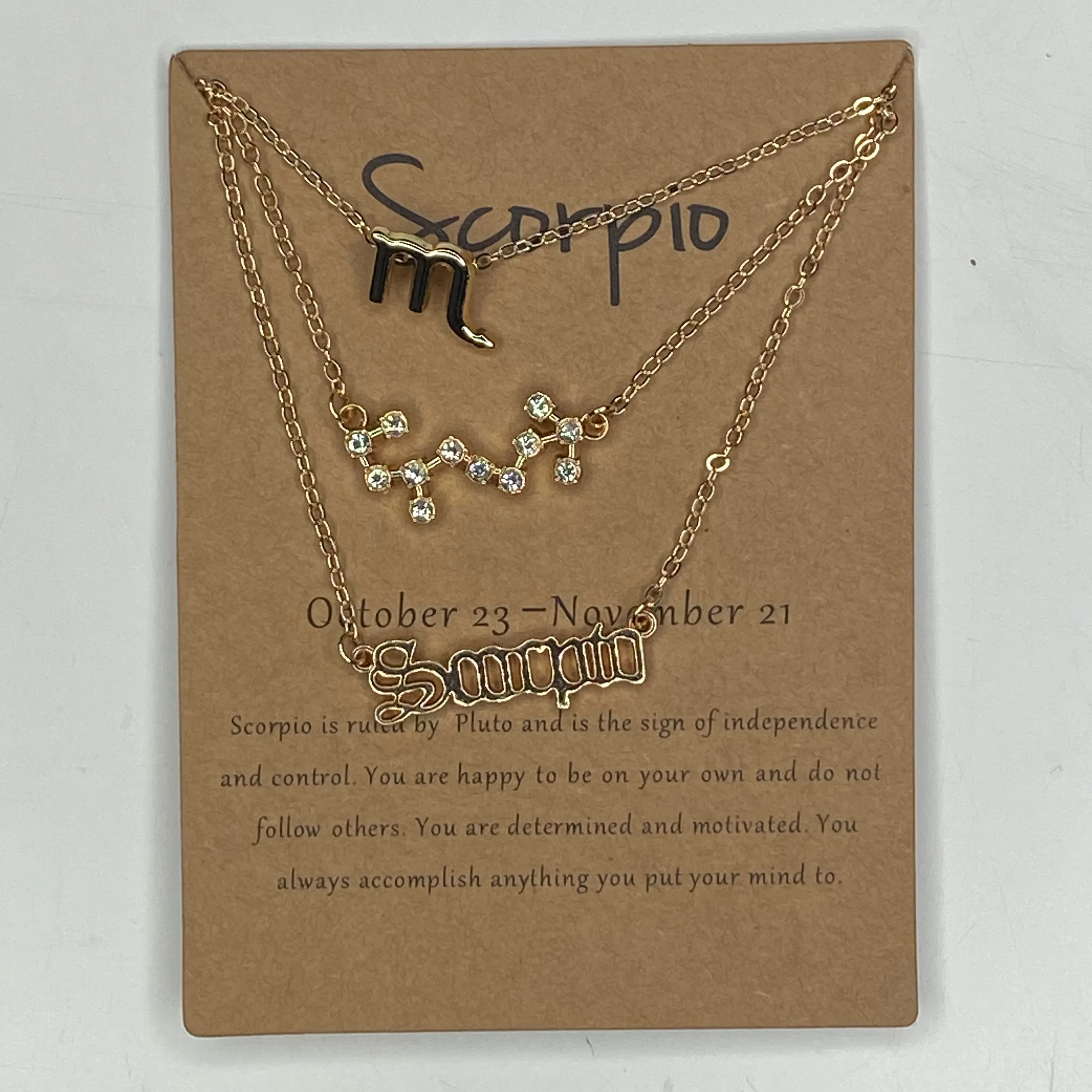 Zodiac Astrological Sign Necklace Set