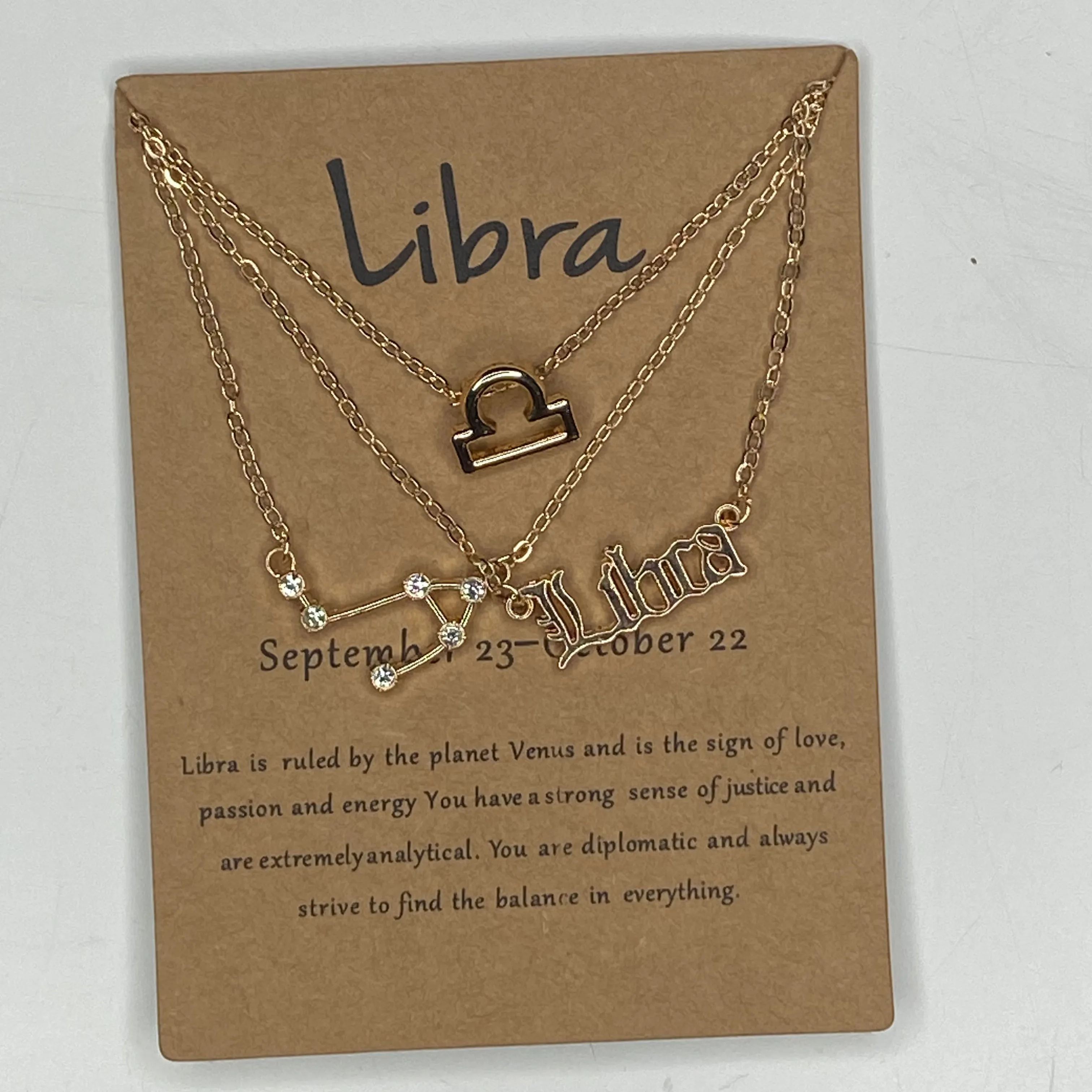 Zodiac Astrological Sign Necklace Set